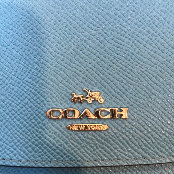 Royal blue coach wallet- gold emblem - Picture 2 of 7